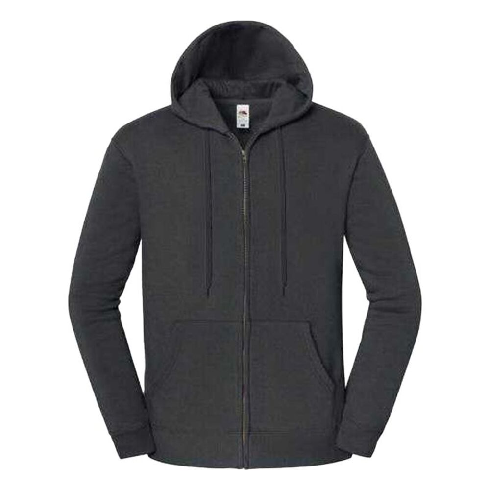 Fruit of the Loom Unisex Adult Iconic Full Zip Hoodie / Light Graphite